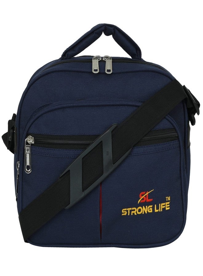 STRONG LIFE Stylish Nylon Small Sling Cross Body Travel Messenger one Side Shoulder Bag for Men and Women (Blue) - Image 1